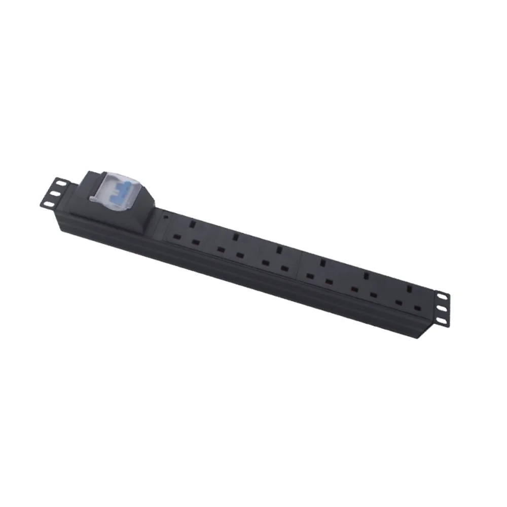 1u 19" 6 Way British Standard Lighting Protection 6 Ports European PDU