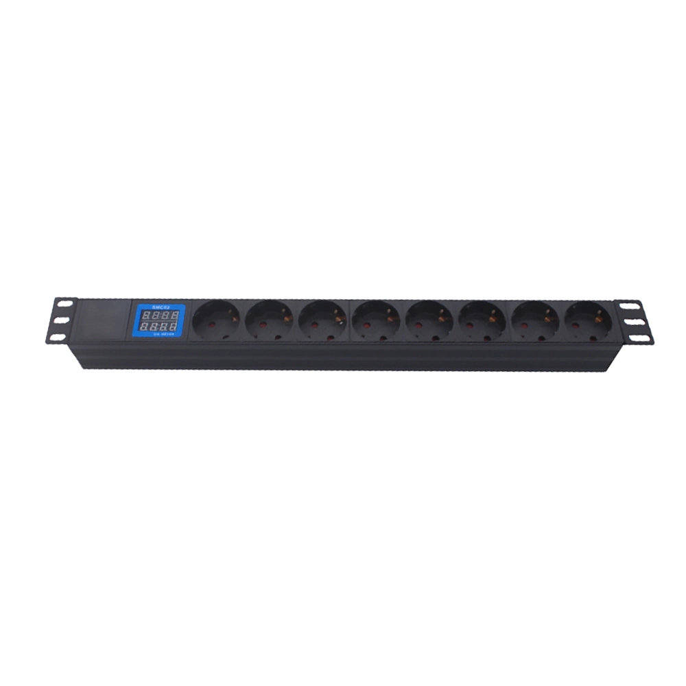 1u 19" Rack Mount 6 Way British Standard 6 Ports Euro PDU