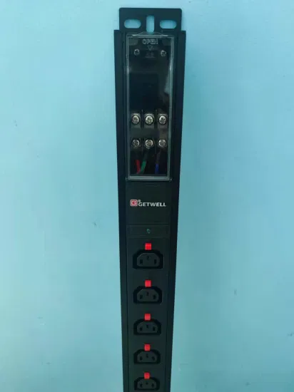 240V 産業用電気 IEC C13 C19 メーター付きラック PDU